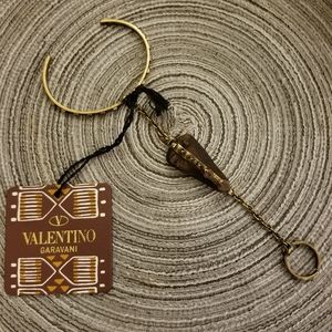 Valentino Bronze Chain Linked Ring and Cuff